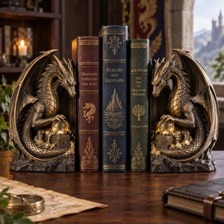 Hoard Guardian Bookends