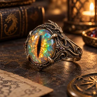 Dragon's Eye Opal Ring