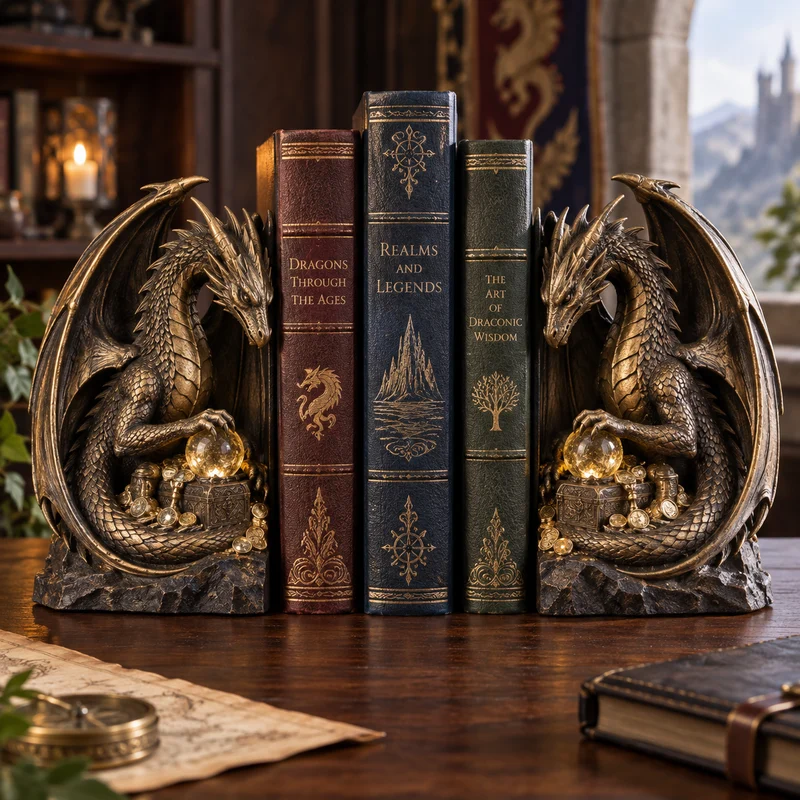 Hoard Guardian Bookends
